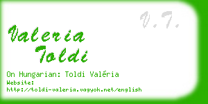 valeria toldi business card