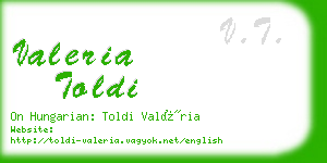 valeria toldi business card